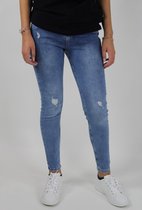 Dames Slim Fit Jeans Light Blue Ripped