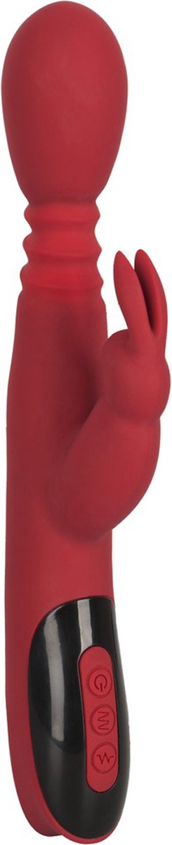 You2Toys – Erotische Bunny Vibrator met Stoot en Rotatie Bewegingen voor een Ongekend Gevoel – 26.5 cm – Rood