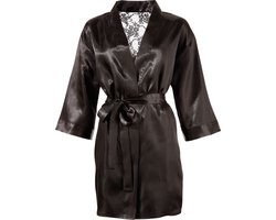 Cottelli Collection – Kimono Non-Transparant Uitdagen en Stijlvol – Maat L/XL – Zwart