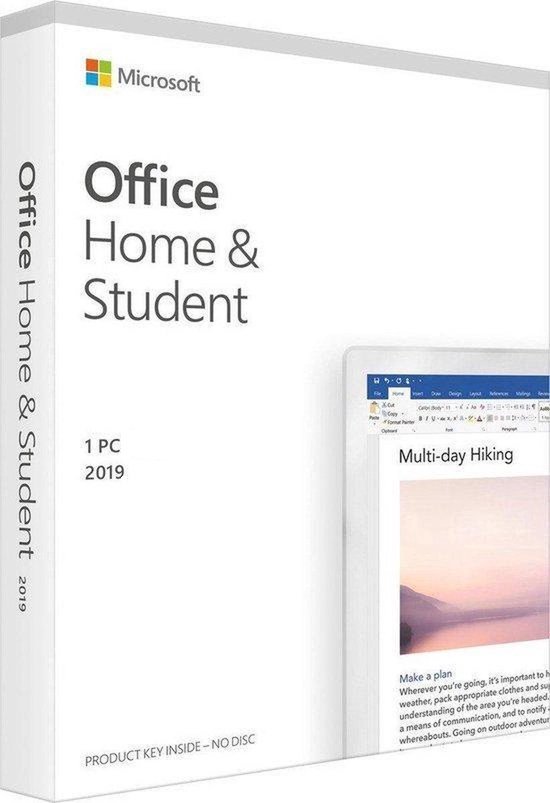 Microsoft Office Home & Student 2019 - voor 1 PC - Meerdere Talen - Levenslange Licentie - Retailverpakking