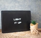 Light up LED PEG Board - Letterbord met LED verlichting - letterbox lichtbox - Kerstcadeau Sinterklaas schoencadeautje