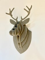 Herten hoofd - Rendier - Ornament herten hoofd voor aan de muur - PET-Felt - Recycled