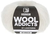 Lang Yarns Wooladdicts Honor kleur wit 1084.0094 - wol garen - haken - breien - breipakket - haakpakket- 50 gram per bol - pendikte 5.5 tot 6 - alpaca merino mix - volle mohairdraad met lange