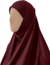 Hijaab stretch bordeaux tweedelig