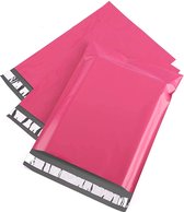 50 stuks - roze webshop kleding verzendzakken - 25.5 x 33.1 cm poly mailers groot, verzendzakken enveloppen postzakken voor verpakking coax kledingzakken zelfklevend kleding gripza