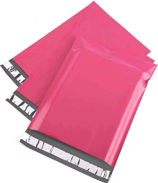 50 stuks - roze webshop kleding verzendzakken - 25.5 x 33.1 cm poly mailers  groot,... | bol.com