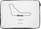 Laptophoes 13 inch - Formule 1 - Monza - Circuit - Laptop sleeve - Binnenmaat 32x22,5 cm - Zwarte achterkant - Cadeau voor man