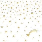 PPD - Shooting Star white+gold - papieren lunch servetten