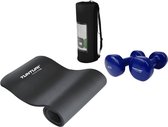 Tunturi - Fitness Set - Vinyl Dumbbell 2 x 4 kg  - Fitnessmat 180 x 60 x 1,5 cm