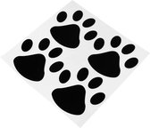 GoedeDoelen.Shop | Auto-Sticker Honden/Kattenpootjes Zwart (4 stuks) | Scootersticker | Laptopsticker | Paws | Rescue Paws | Pootafdruk | Weerbestendig | Dierenwelzijn