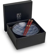 EDO JAPAN - JAPANSE SCHALENSET - JAPANSE GOLF O/24,5 CM|H7,5 CM