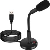 Salect USB-microfoon voor zakelijke videoconferenties, opname, chat, Skype, online les, mute-knop met led-display, plug and play, compatibel met laptop, pc, MacBook