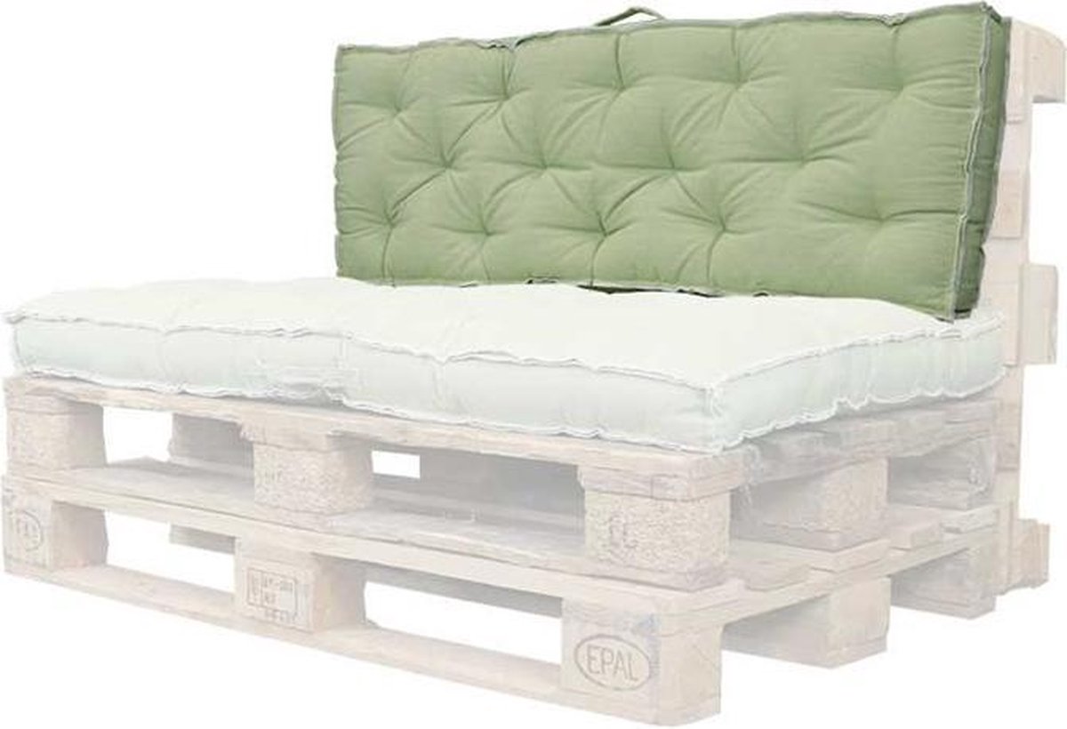 Lichtgroen palletkussen Scandic van Unique Living, geschikt voor buiten, 40x120cm.