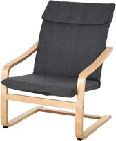 Nancy's Vaca Falls Relax Chair Fauteuil - Grijs - Linnen, Eucalyptus, Spons - 25,59 cm x 27,16 cm x 38,58 cm