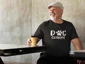 Dog Grandpa T-Shirt, Cute Dog T-Shirt With Paw, Fun Gifts For Grandfather, Dog Grandpa T-Shirt For Men, Unisex Soft Style T-Shirts, D001-032B, M, Wit