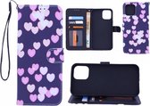 Bookcase Geschikt voor: iPhone 12 hoesje met print - Hearts