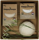 HappySoaps Softly Verjaardagscadeau vrouw vriendin- Giftbox vrouwen- Shampoo Bar - Body Bar - Zeep - natuurlijke spons - plasticvrij - vegan