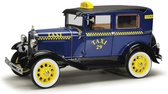 Ford Model A Tudor Taxi 1931 (Donkerblauw/Geel) (21 cm) 1/18 Sun Star - Modelauto - Schaalmodel - Modelauto - Miniatuurauto - Miniatuur autos