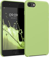 kwmobile telefoonhoesje voor Apple iPhone SE (2022) / SE (2020) / 8 / 7 - Hoesje met siliconen coating - Smartphone case in groene tomaat