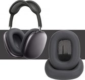 Luxe Lederen Oorkussen Set Geschikt Voor Apple Airpods Max - Vervangende Koptelefoon Earpads - Oor Kussens - Ear Pads - Oorkussens Met Memory Foam Binnenlaag - Zwart