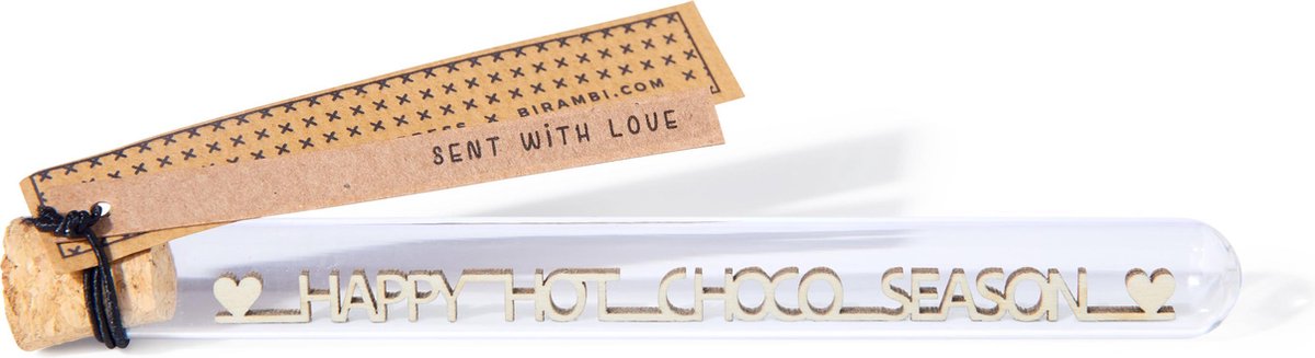 Message in a bottle - <3 Happy Hot Choco Season <3 - Wenskaart - Kerst - Originele wenskaart - Merry Christmas - Kerstkaart - Luxe kerstkaart - kerstmis