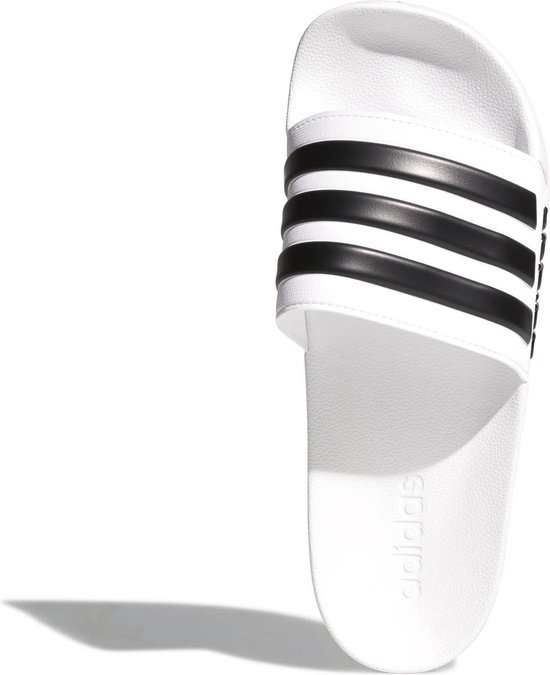 Adidas slippers Adilette tekst - UK 6 (maat 39) - wit/zwart | bol.com