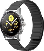 Universeel 20MM Horloge Bandje / Smartwatch Bandje Siliconen met Magneetsluiting Zwart