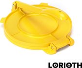 LORIOTH® Opvouwbare Tortilla Pers - Tortilla Maker ⌀20cm - Taco Pers - Wrap Pers - Deeg Perser - Mexicaans Eten Bereiden - Geel