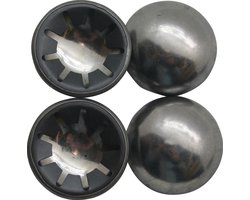 Borgdop voor wiel, chrome kap (4 stuks)