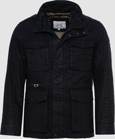 Fieldjacket In A Used Cotton-Look Navy Regular Fit