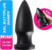 Lusty XXL Buttplug Randy - 22 x 8 cm - Met Zuignap - Grote Anaalplug - Anaal Toys - Seksspeeltjes - Sex Toys