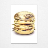Gold Burger plexiglas schilderij 120x180 cm
