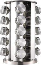 Kruidenrek Staand  Spice Jar set with Rack - Kruidenrek Draaibaar - Met 12 Kruidenpotjes - Kruidencarousel