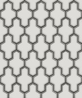 Wall Fabric geometric white/black - WF121024