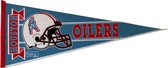 USArticlesEU - Houston Oilers - Vintage - NFL - Vaantje - American Football - Sportvaantje - Pennant - Wimpel - Vlag - Wit/Blauw/Rood - 31 x 72 cm