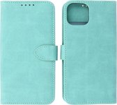 iPhone 13 Mini Hoesje - Portemonnee Book Case - Kaarthouder & Magneetlipje - Kunstleer - Turquoise