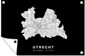 Muurdecoratie Utrecht - Kaart - Nederland - 180x120 cm - Tuinposter - Tuindoek - Buitenposter
