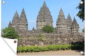 Tuindecoratie Indonesië - Tempel - Azië - 60x40 cm - Tuinposter - Tuindoek - Buitenposter