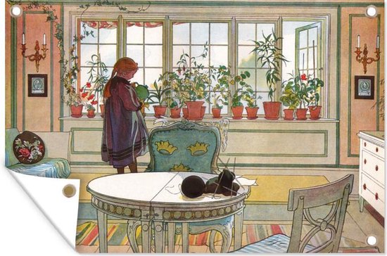 Flowers on the windowsill - Carl Larsson