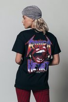 Colourful Rebel Rough T-shirt  Zwart Dames - Loose Fit - Organisch Katoen - S