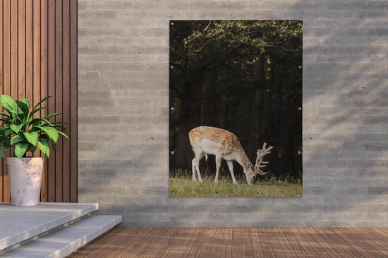 Décoration murale exterieur Cerf au pâturage - 120x160 cm