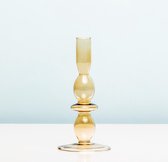 PresentTime Glass Art Rings Kandelaar - Medium/zand