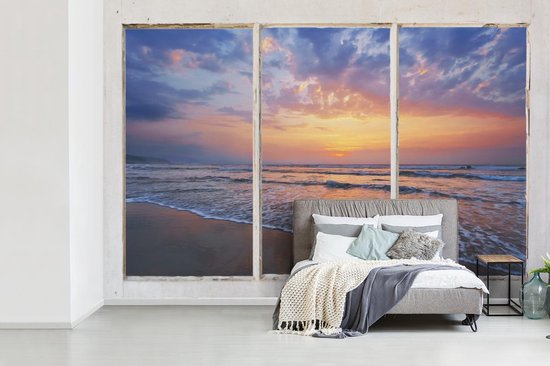 Papier peint - Papier peint photo murale Transparente - Mer - Plage - Largeur 450 cm x hauteur 300 cm