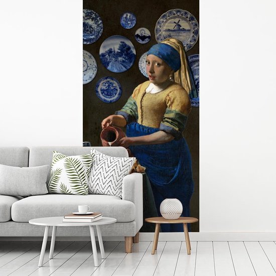 Papier Peint - Papier Peint Papier peint photo Melkmeisje - Jeune Fille à la Perle - Vermeer - Largeur 120 cm x Hauteur 240 cm
