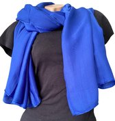 Lange Dames Sjaal - Effen - Kobalt Blauw - 190 x 90 cm