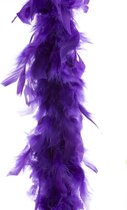 Toppers Carnaval verkleed veren Boa kleur paars 190 cm - Verkleedkleding accessoire