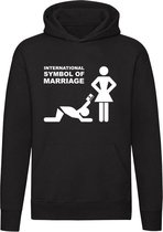 International Symbol Of Marriage | Unisex | Trui | Sweater | Hoodie | Capuchon | Zwart | Trouwen | Huwelijk | Internationaal