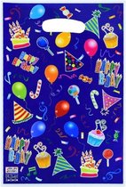 Uitdeelzakjes blauw 10 stuks - Traktatiezakjes - Kinderfeestje