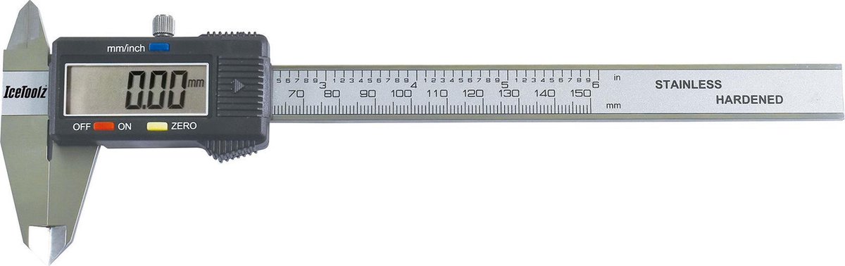Icetoolz Digitale Schuifmaat Xpert 150 Mm Staal Zilver 2-delig