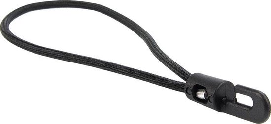 Afdekzeilwinkel - Spanner kunststof haak 20cm elastiek zwart — afbeelding 2